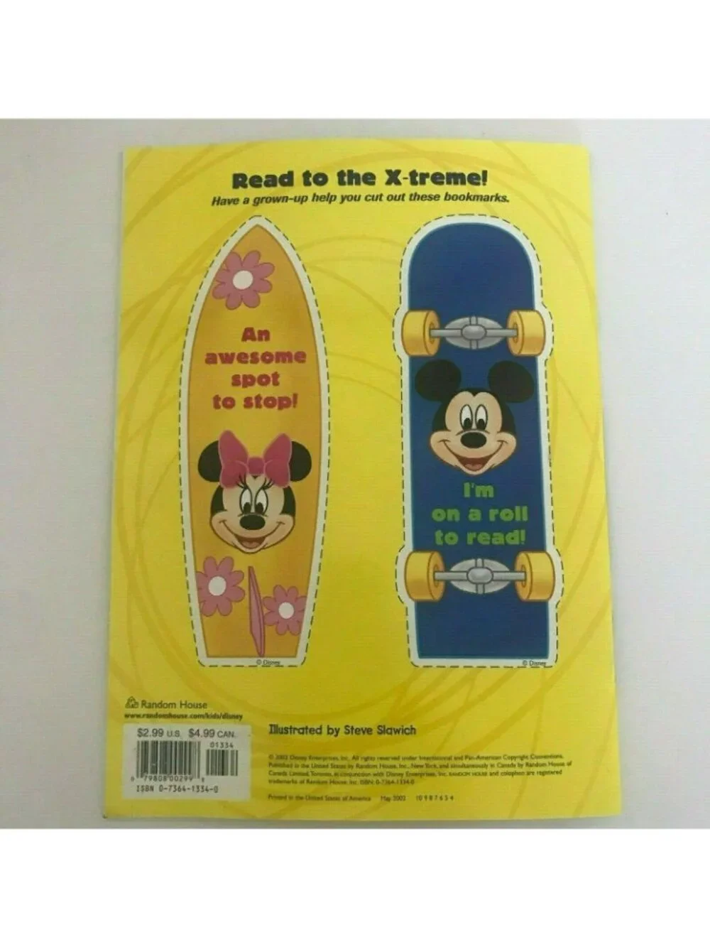 Disney Mickey Mouse X-treme Sprots Coloring Book 2002 With Stickers Boards Bikes